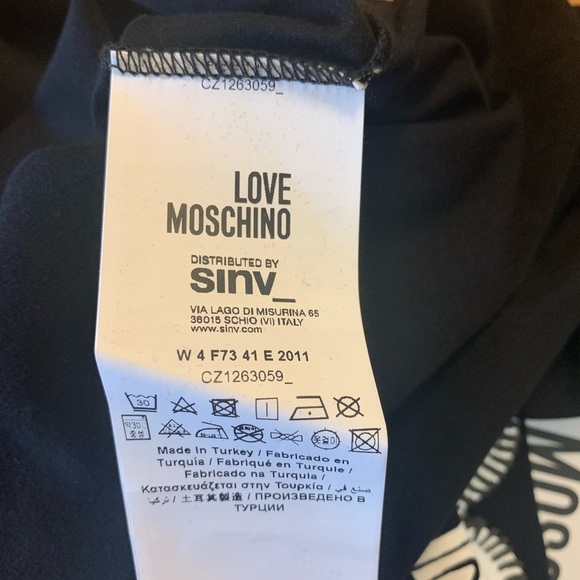 Love Moschino “it’s A Good Day” Black T-Shirt - Picture 8 of 11